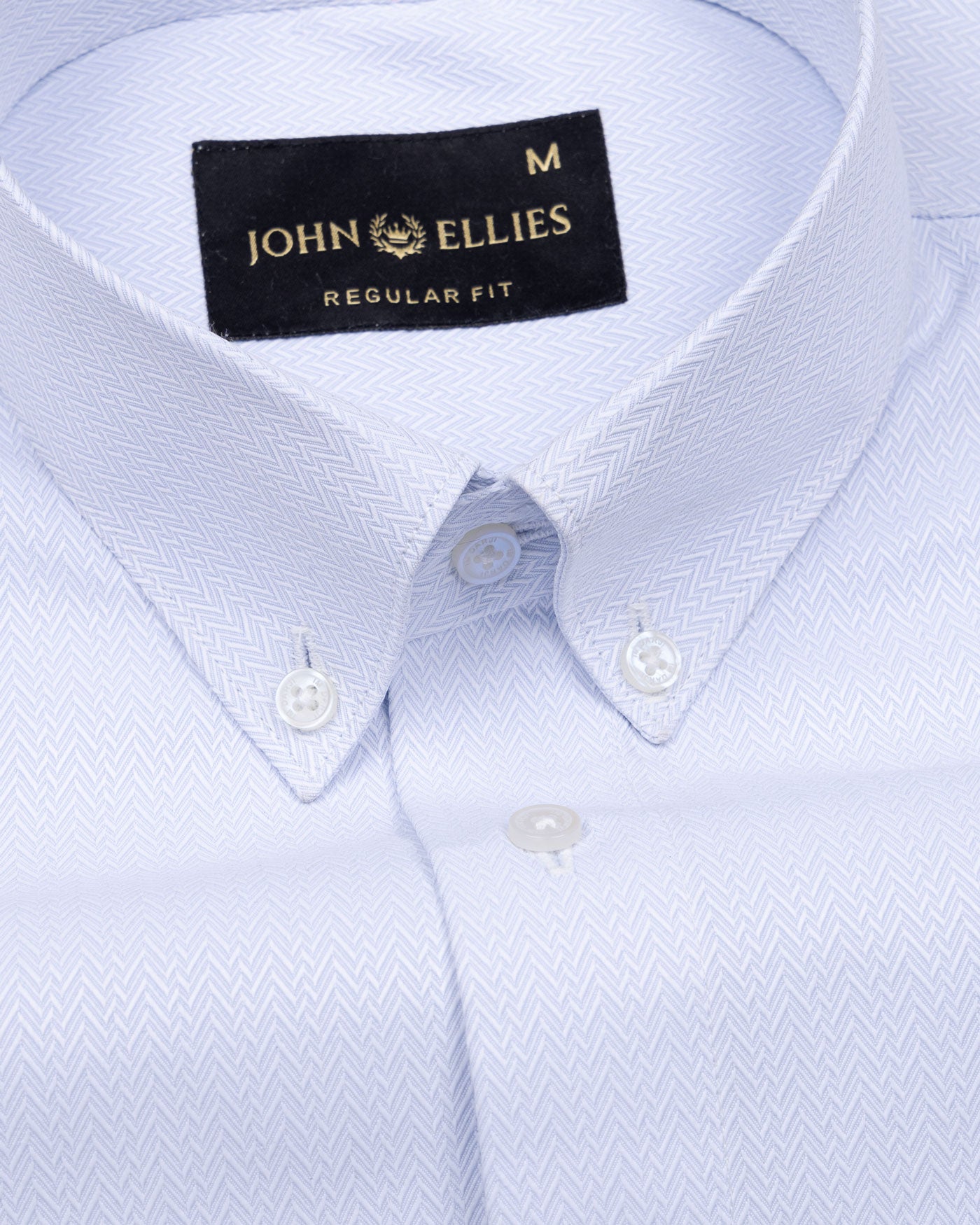 Structon Light SkyBlue Textured Cotton Shirt - John Ellies