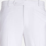 Brant White Formal Cotton Pant - John Ellies