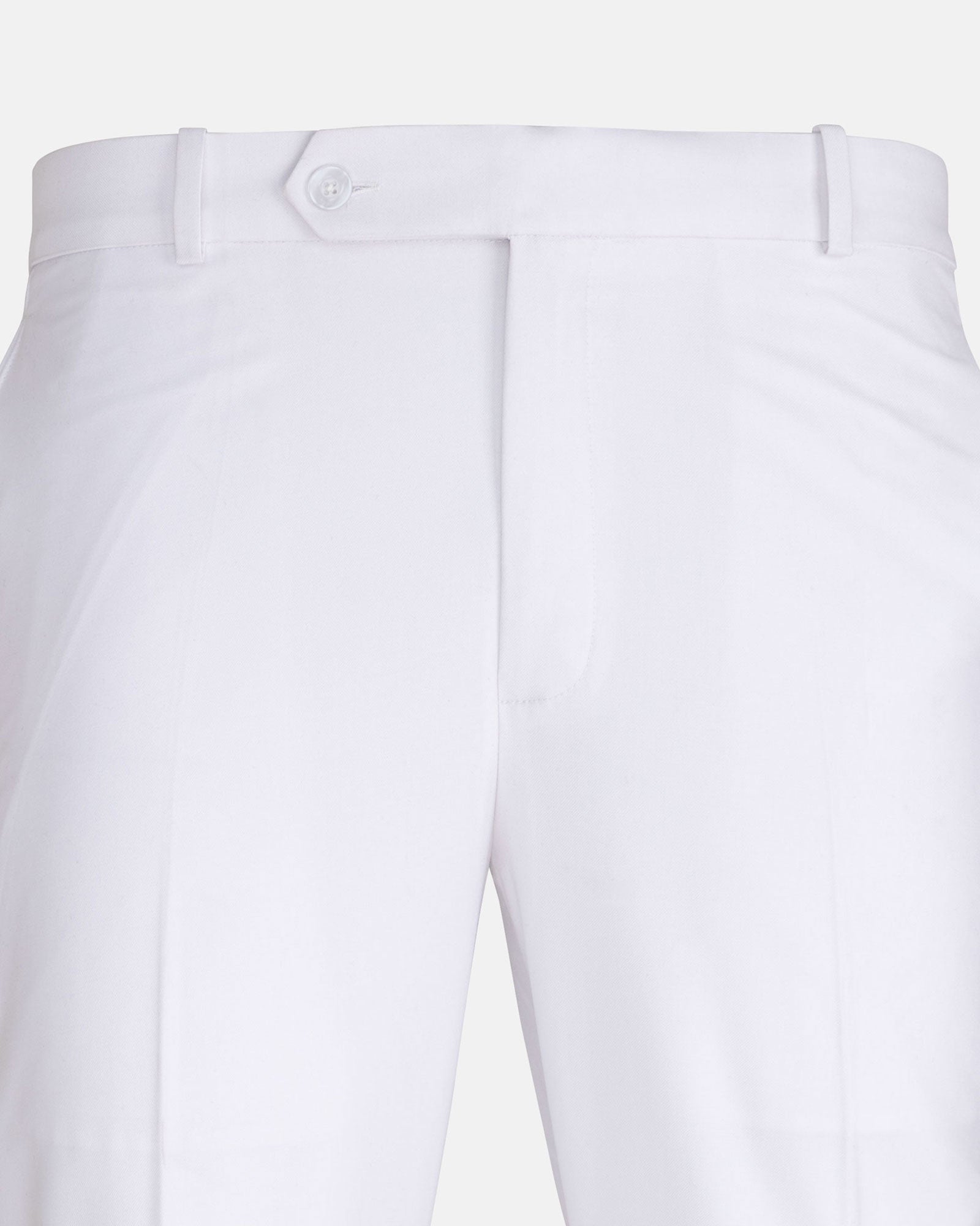 Brant White Formal Cotton Pant - John Ellies