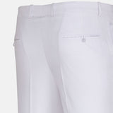 Brant White Formal Cotton Pant - John Ellies
