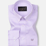 Structon Lavender Textured Cotton Shirt - John Ellies