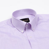 Structon Lavender Textured Cotton Shirt - John Ellies