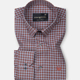 Flubbie Brown Checked Cotton Shirt