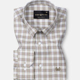 Flubbie Sage Green Checked Cotton Shirt