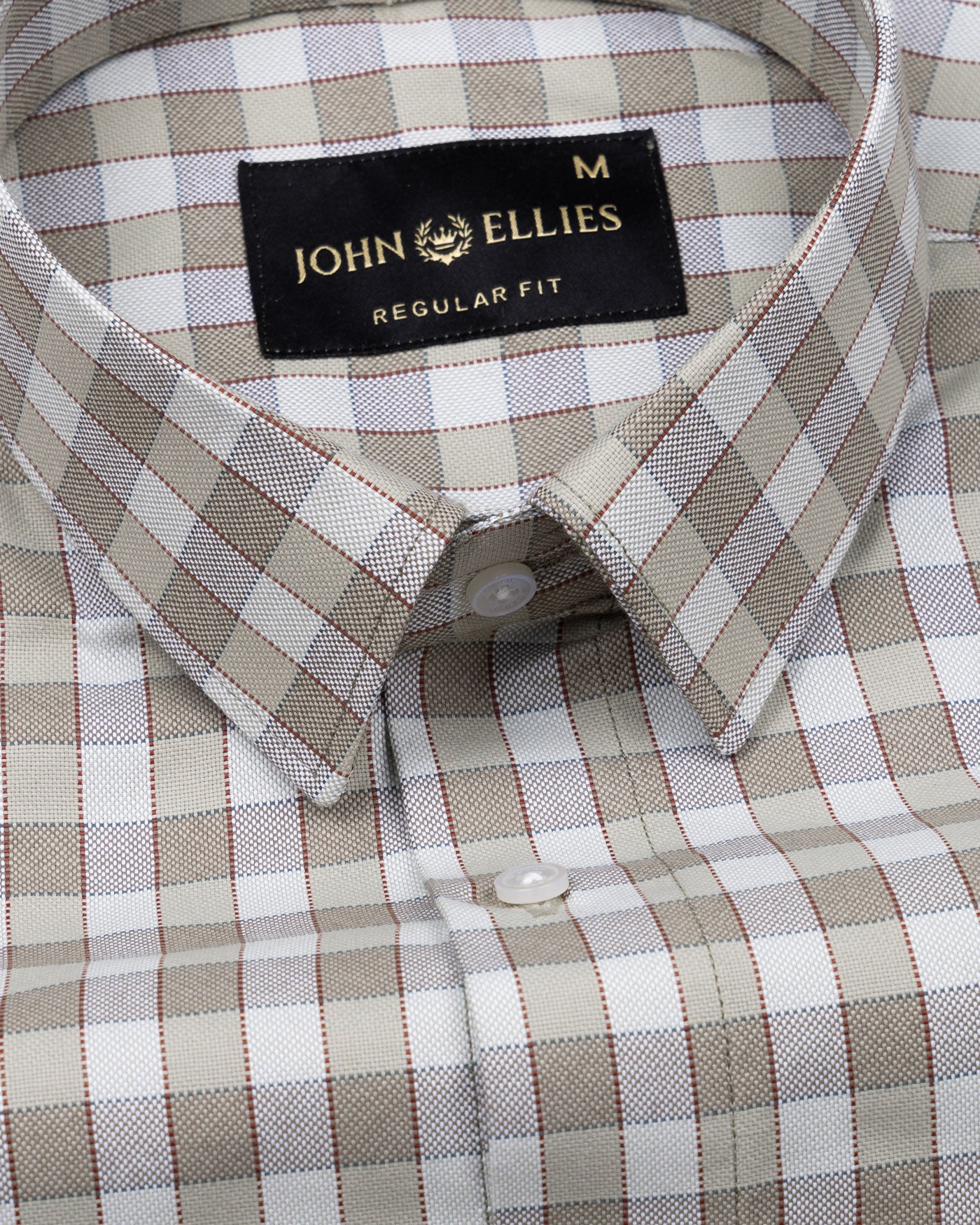 Flubbie Sage Green Checked Cotton Shirt - John Ellies