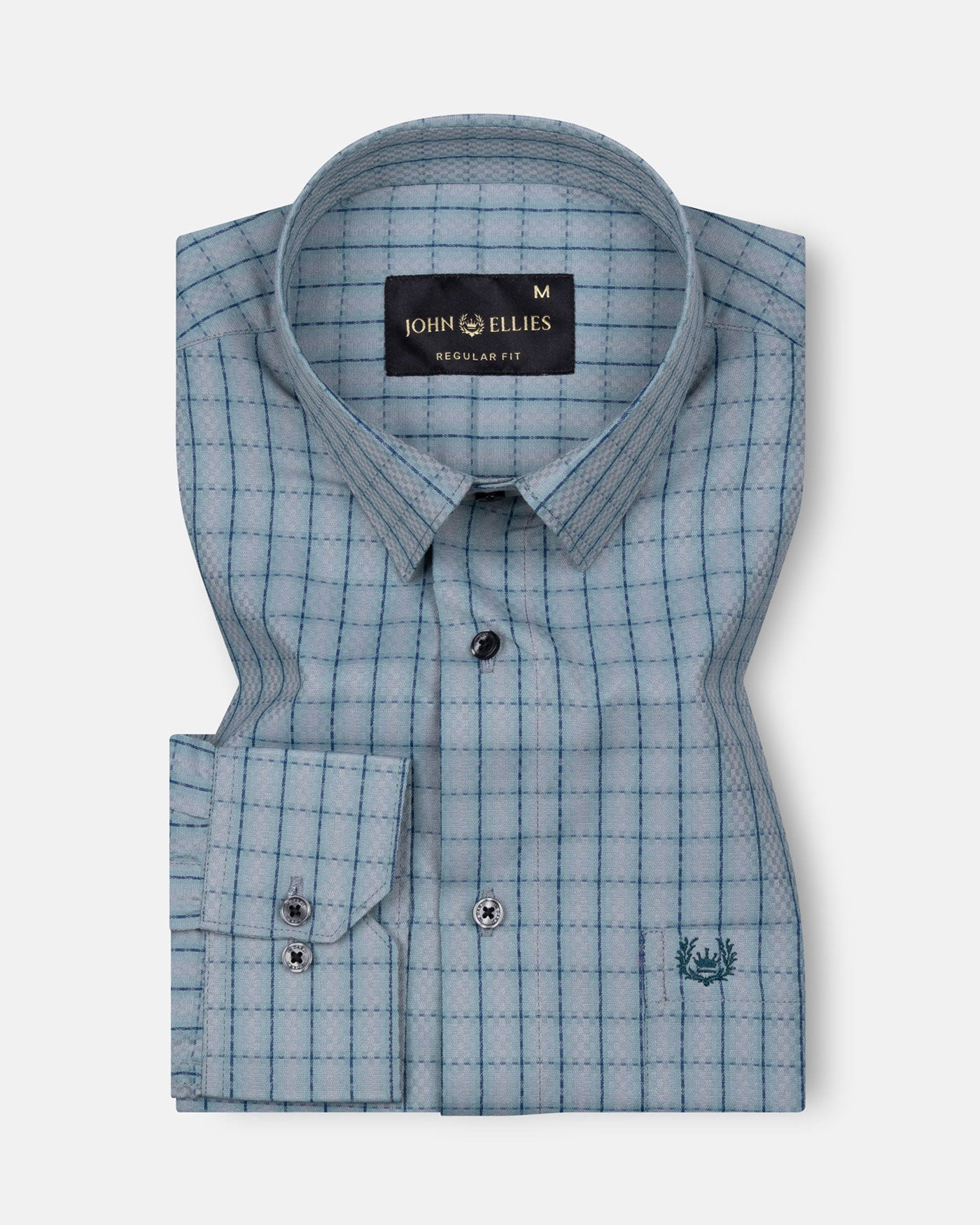 Delphinus Green Checked Premium Cotton Shirt - John Ellies