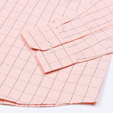 Delphinus Peach Checked Premium Dobby Cotton Shirt