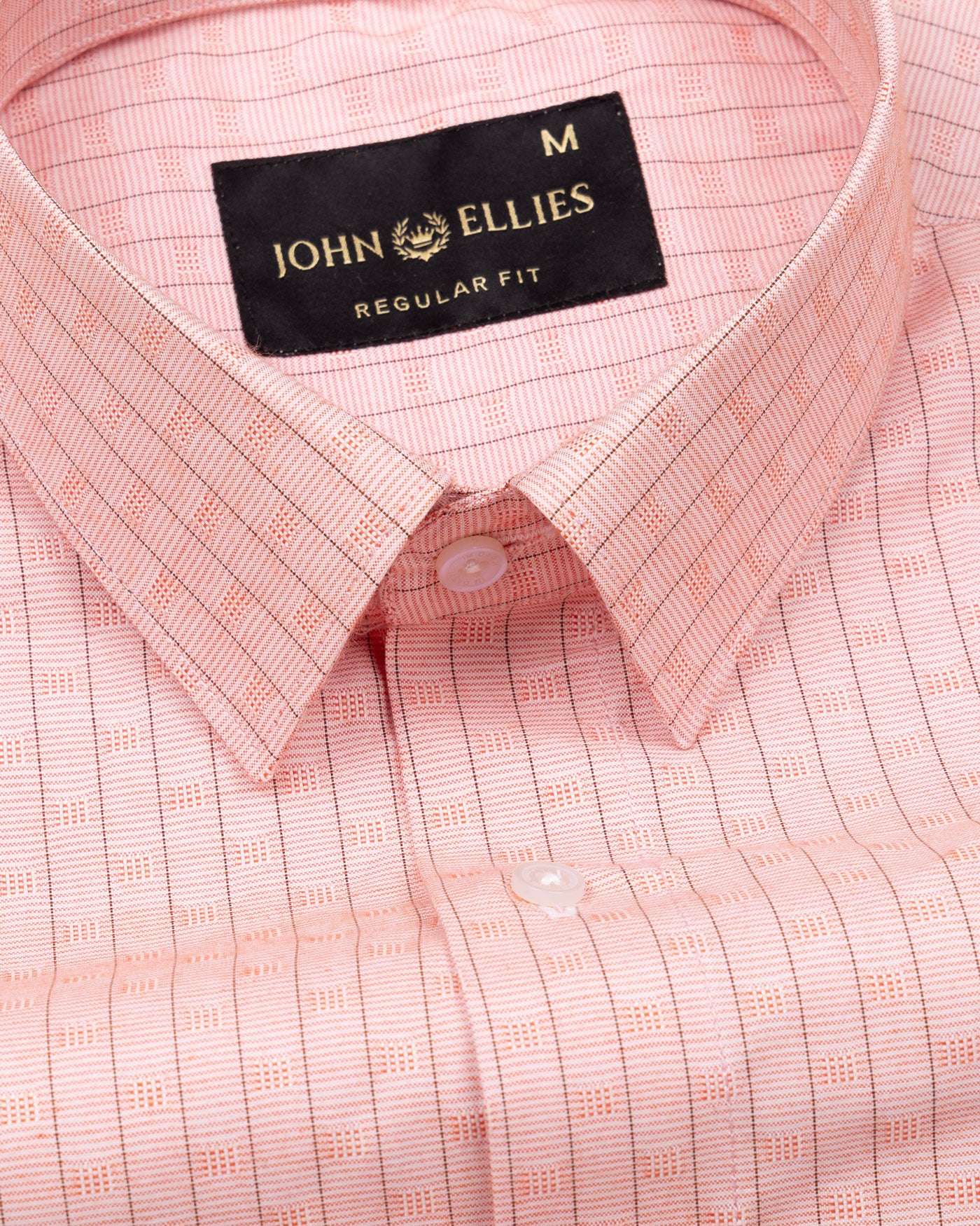 Flubbie Salmon Checked Cotton Shirt - John Ellies