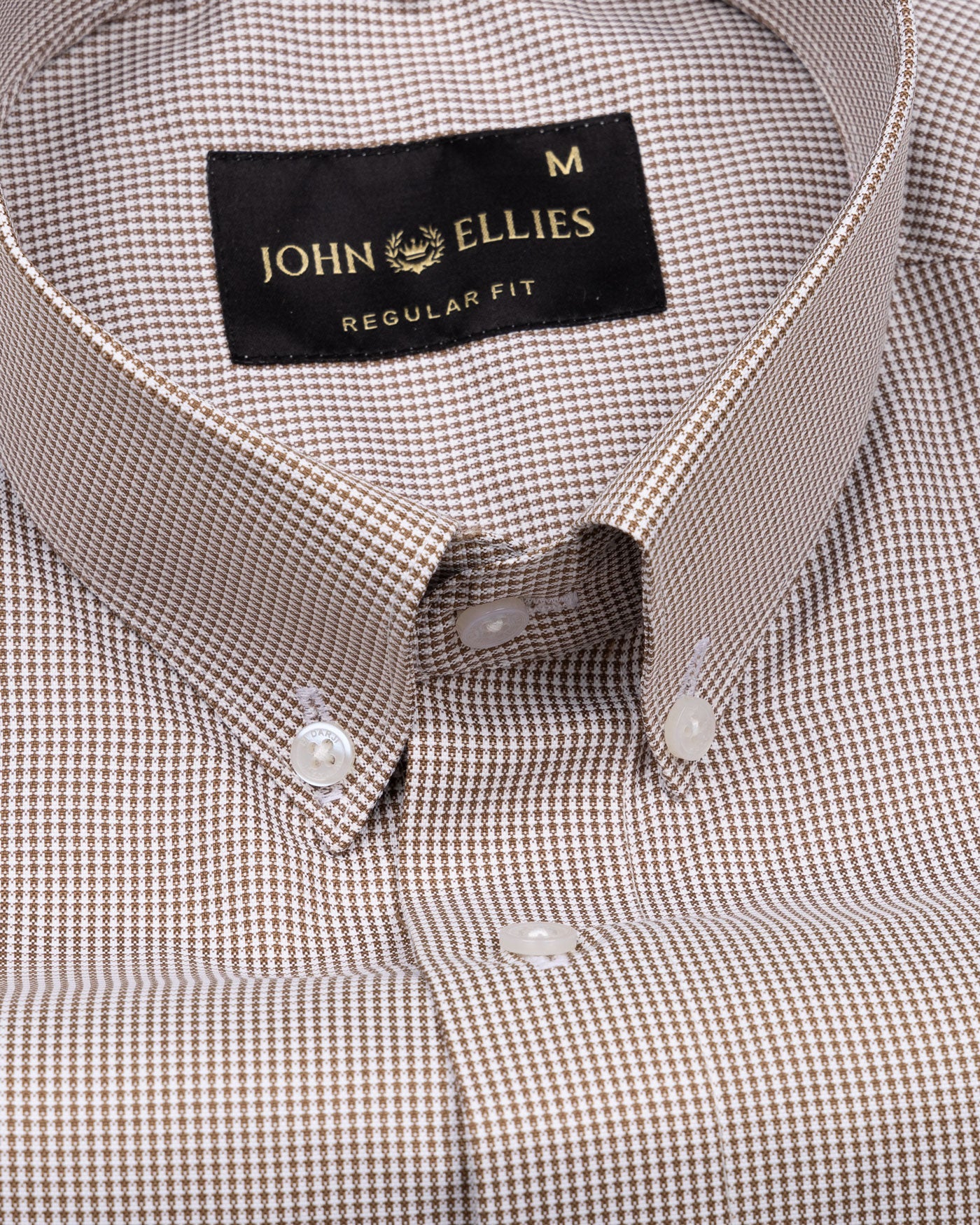 Ralvix Brown Checked Button Down Cotton Shirt - John Ellies