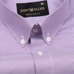 Ralvix Purple Checked Button Down Cotton Shirt - John Ellies