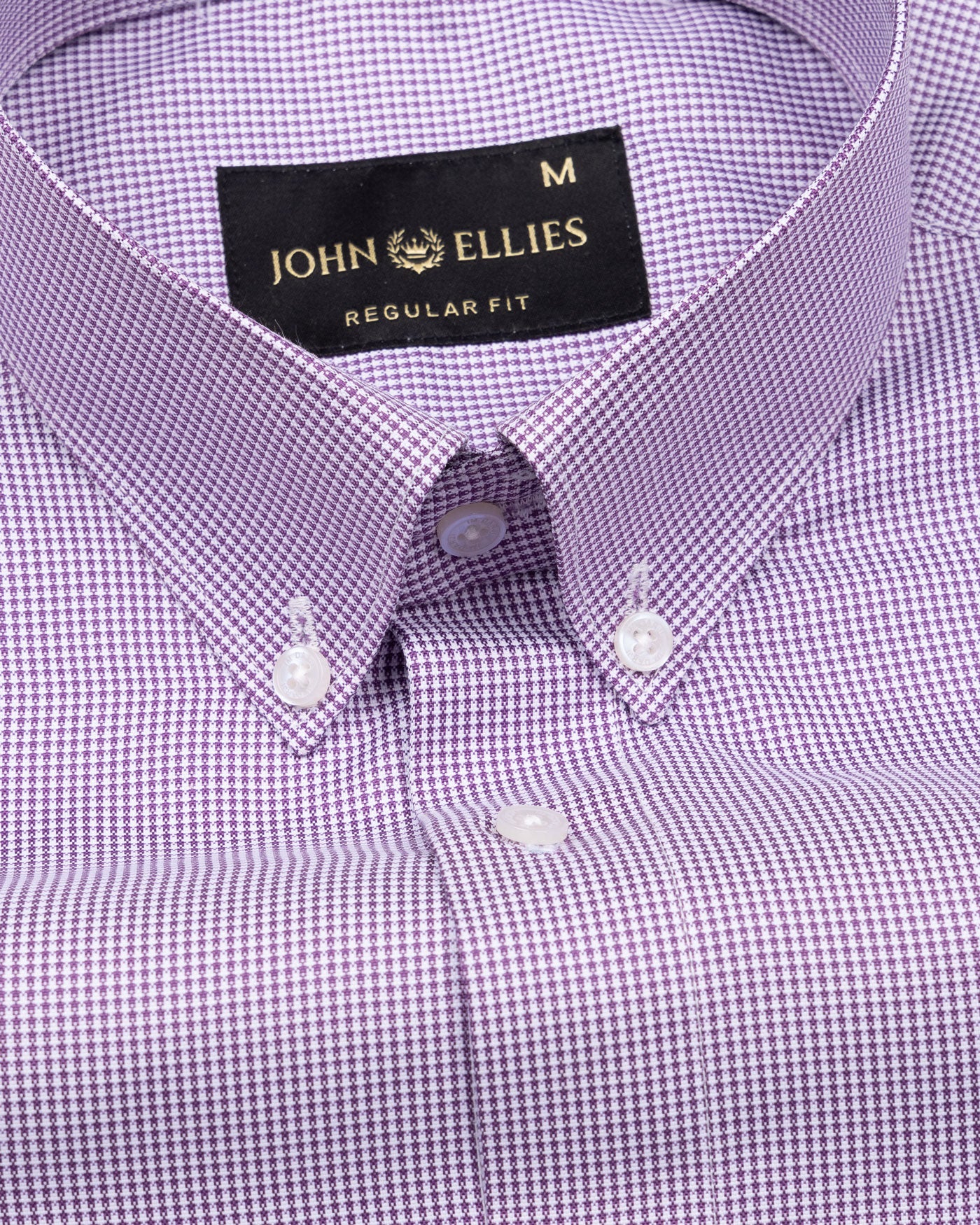 Ralvix Purple Checked Button Down Cotton Shirt - John Ellies