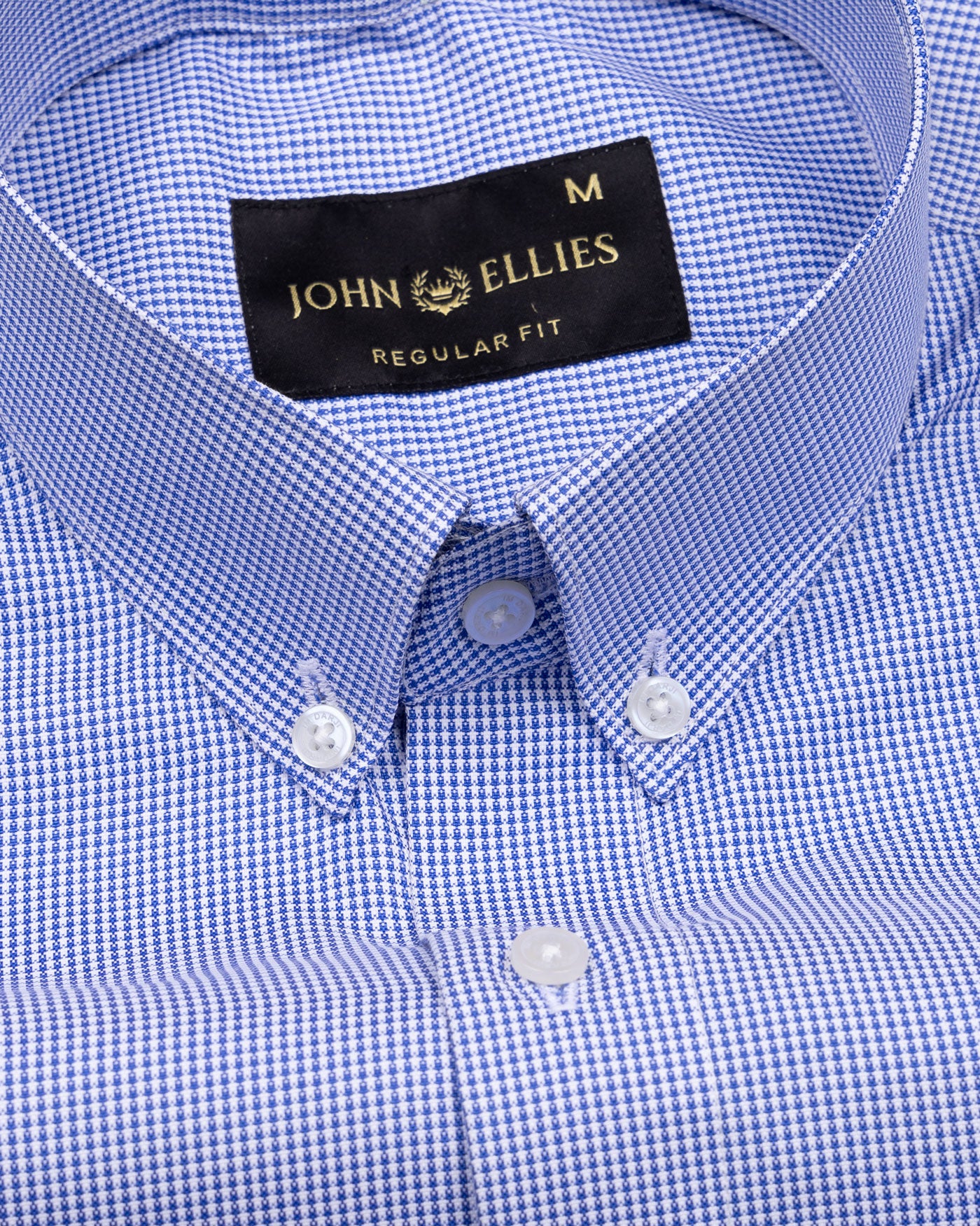 Ralvix Blue Checked Button Down Cotton Shirt - John Ellies