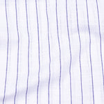 Sarlic Navy Blue Stripe Cotton Linen Shirt - John Ellies