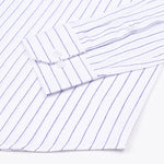 Sarlic Navy Blue Stripe Cotton Linen Shirt - John Ellies