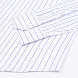 Sarlic Navy Blue Stripe Cotton Linen Shirt - John Ellies