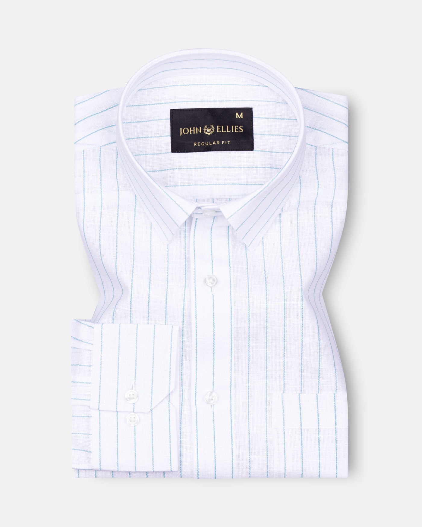 Sarlic Green Stripe Cotton Linen Shirt - John Ellies