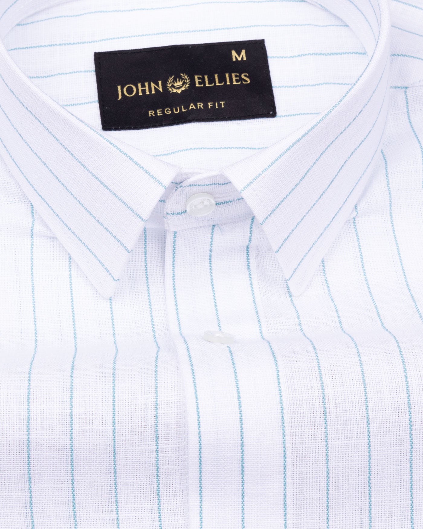 Sarlic Green Stripe Cotton Linen Shirt - John Ellies