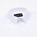 Sarlic Green Stripe Cotton Linen Shirt - John Ellies