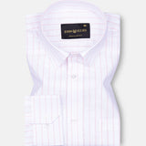 Sarlic Peach Stripe Cotton Linen Shirt - John Ellies