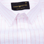 Sarlic Peach Stripe Cotton Linen Shirt - John Ellies