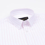 Sarlic Peach Stripe Cotton Linen Shirt - John Ellies