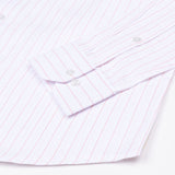 Sarlic Peach Stripe Cotton Linen Shirt - John Ellies