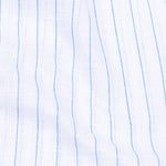 Sarlic Blue Stripe Cotton Linen Shirt - John Ellies