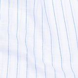 Sarlic Blue Stripe Cotton Linen Shirt - John Ellies