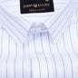 Sarlic Blue Stripe Cotton Linen Shirt - John Ellies