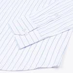 Sarlic Blue Stripe Cotton Linen Shirt - John Ellies