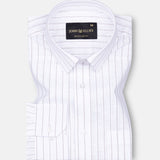 Sarlic Brown Stripe Cotton Linen Shirt - John Ellies