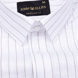 Sarlic Brown Stripe Cotton Linen Shirt - John Ellies