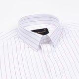 Sarlic Brown Stripe Cotton Linen Shirt - John Ellies