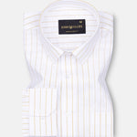 Sarlic Yellow Stripe Cotton Linen Shirt - John Ellies