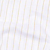 Sarlic Yellow Stripe Cotton Linen Shirt - John Ellies