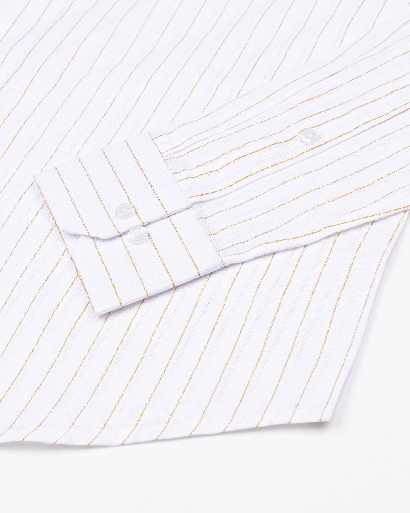 Sarlic Yellow Stripe Cotton Linen Shirt - John Ellies