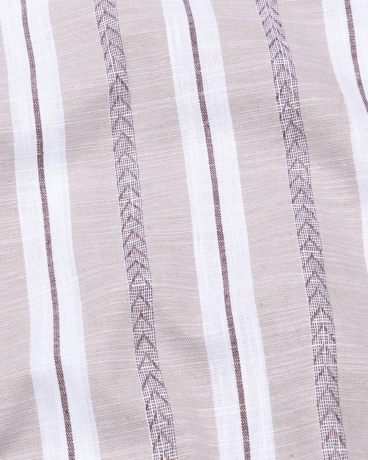 Avalon Brown Stripe Linen Shirt - John Ellies