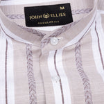 Avalon Brown Stripe Linen Shirt - John Ellies