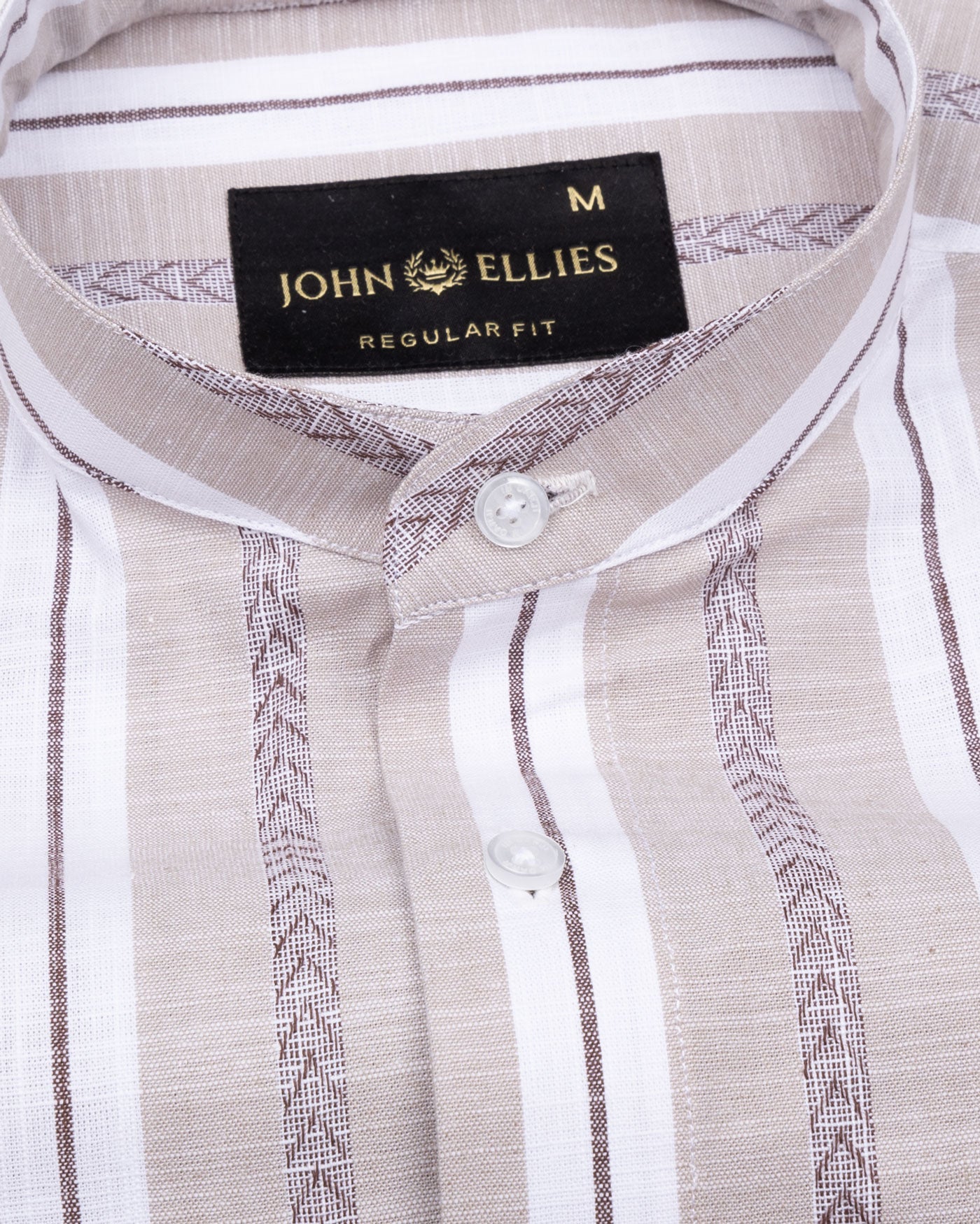 Avalon Brown Stripe Linen Shirt - John Ellies