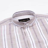 Avalon Brown Stripe Linen Shirt - John Ellies