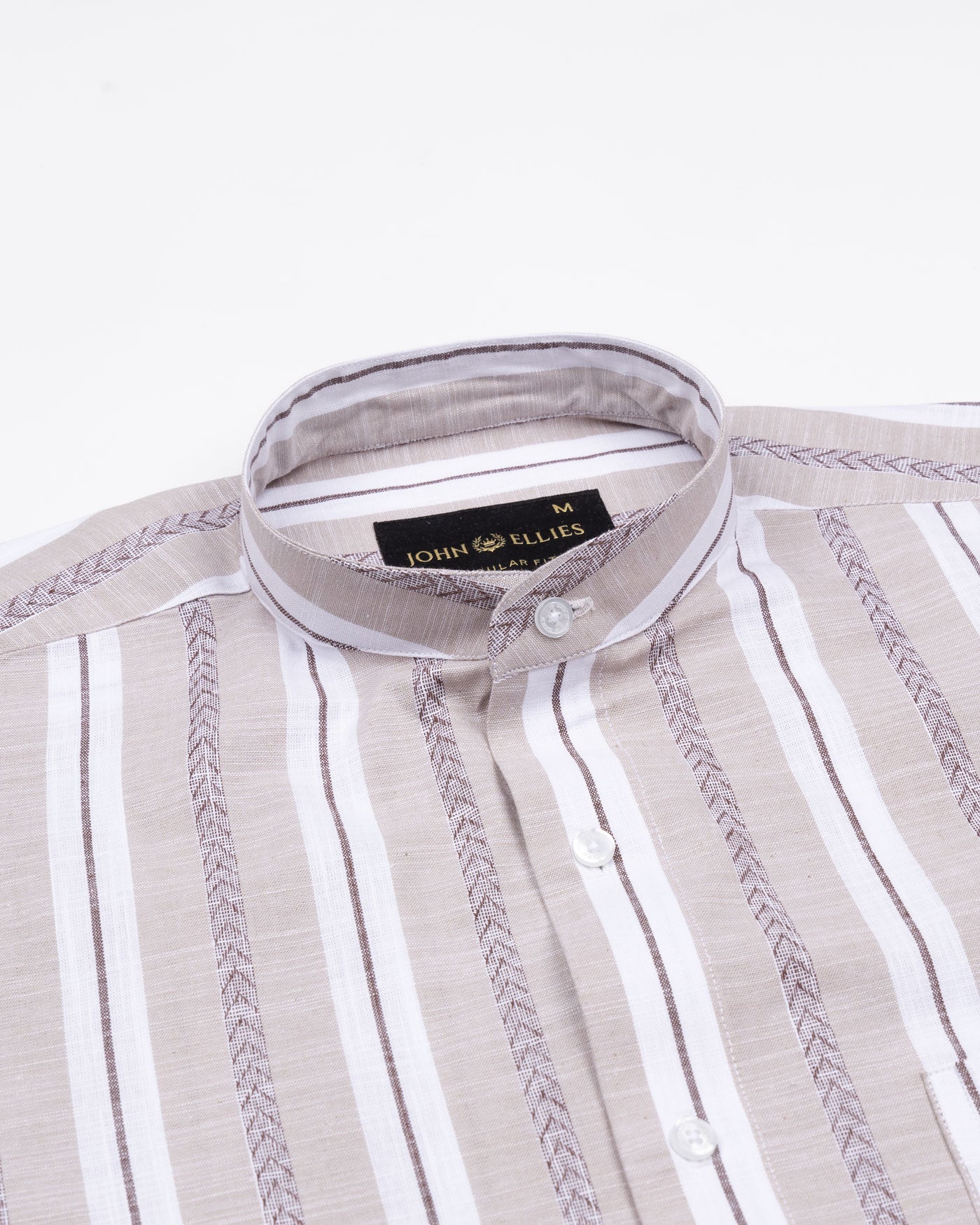 Avalon Brown Stripe Linen Shirt - John Ellies