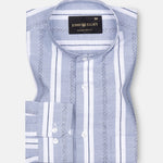 Avalon Blue Stripe Linen Shirt - John Ellies