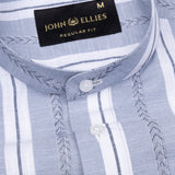 Avalon Blue Stripe Linen Shirt - John Ellies