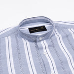 Avalon Blue Stripe Linen Shirt - John Ellies