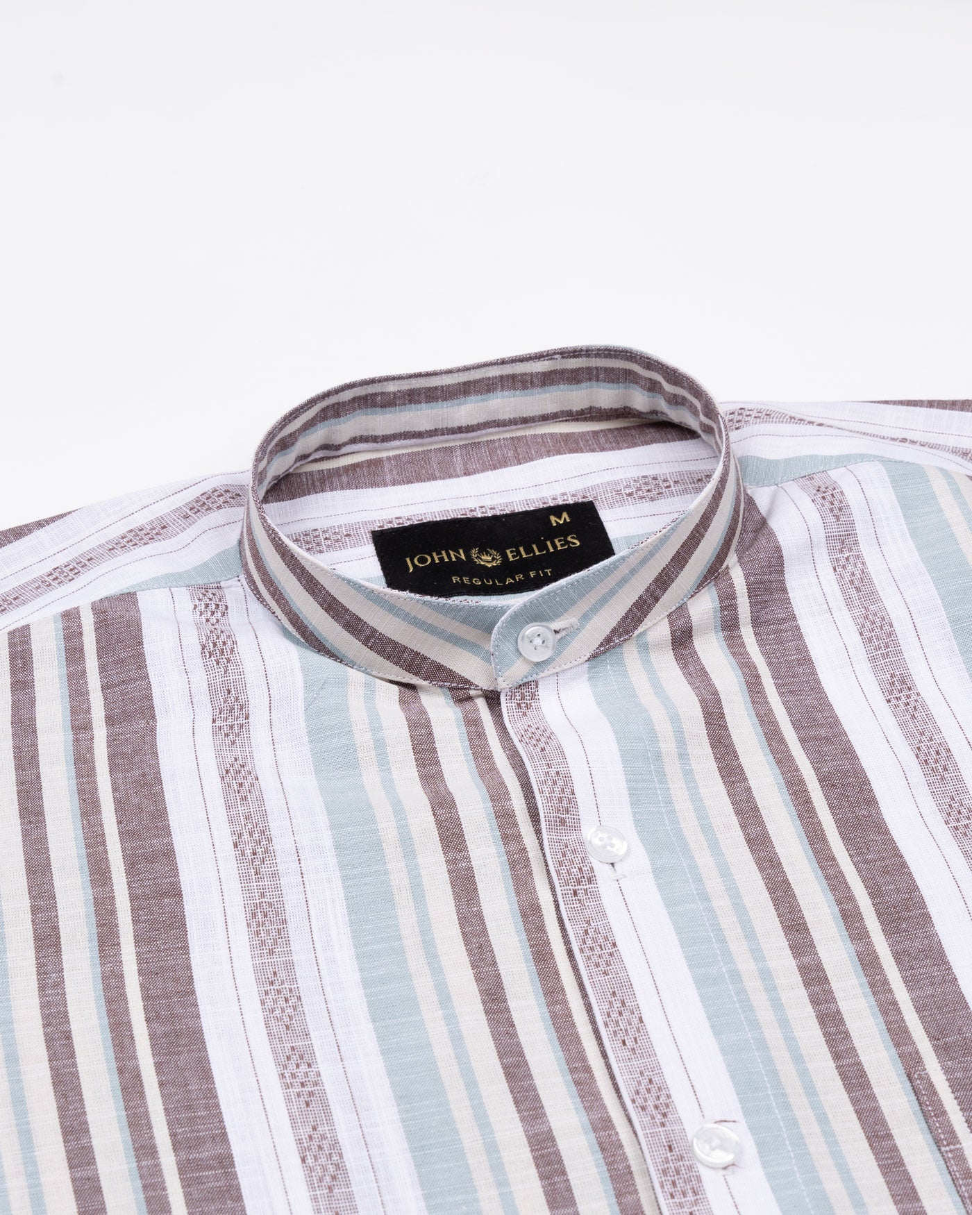 Avalon Multi Brown Stripe Linen Shirt - John Ellies