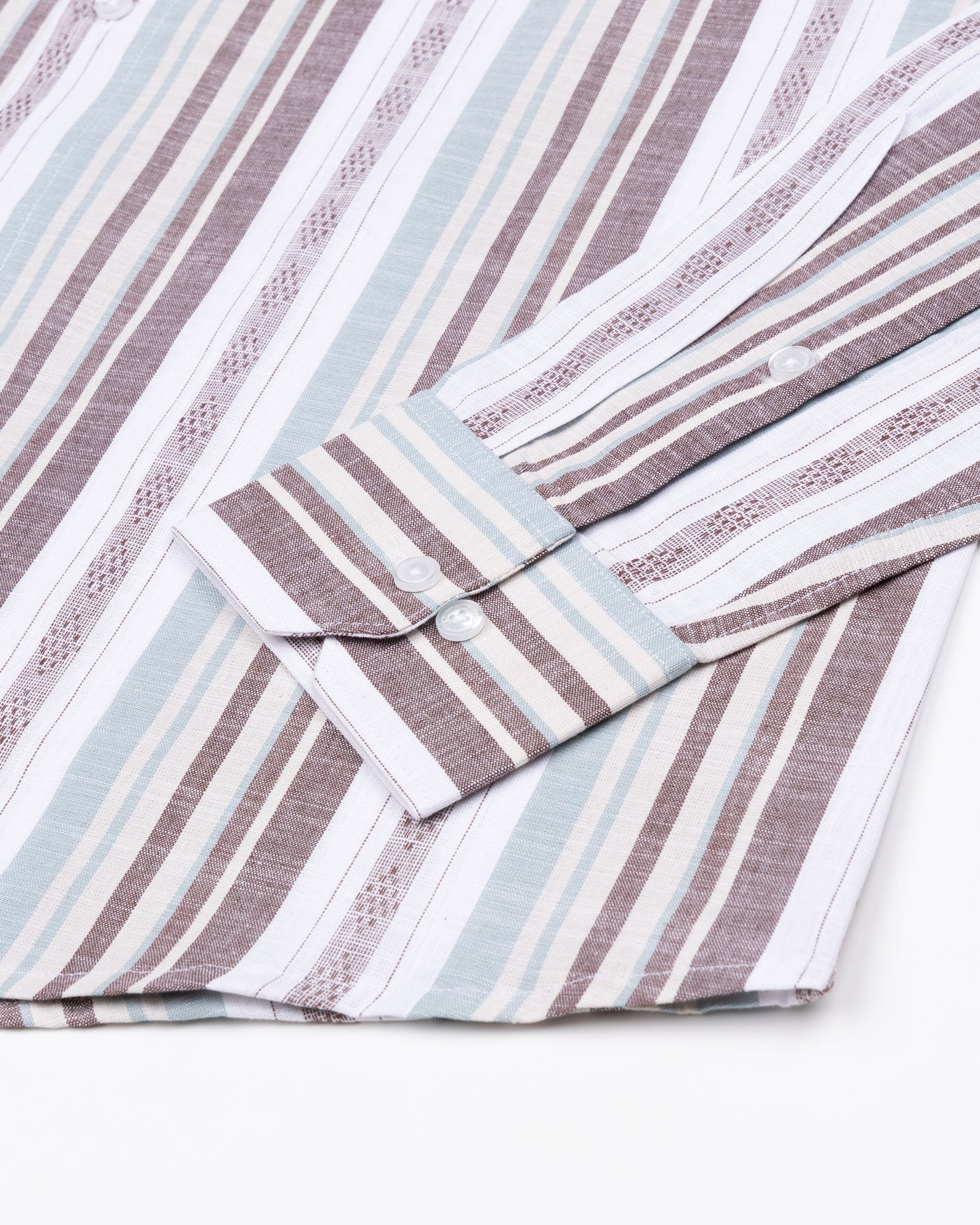 Avalon Multi Brown Stripe Linen Shirt - John Ellies