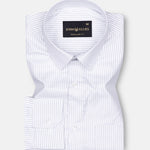 Silver Stripe Oxford Cotton Shirt - John Ellies