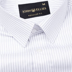 Silver Stripe Oxford Cotton Shirt - John Ellies