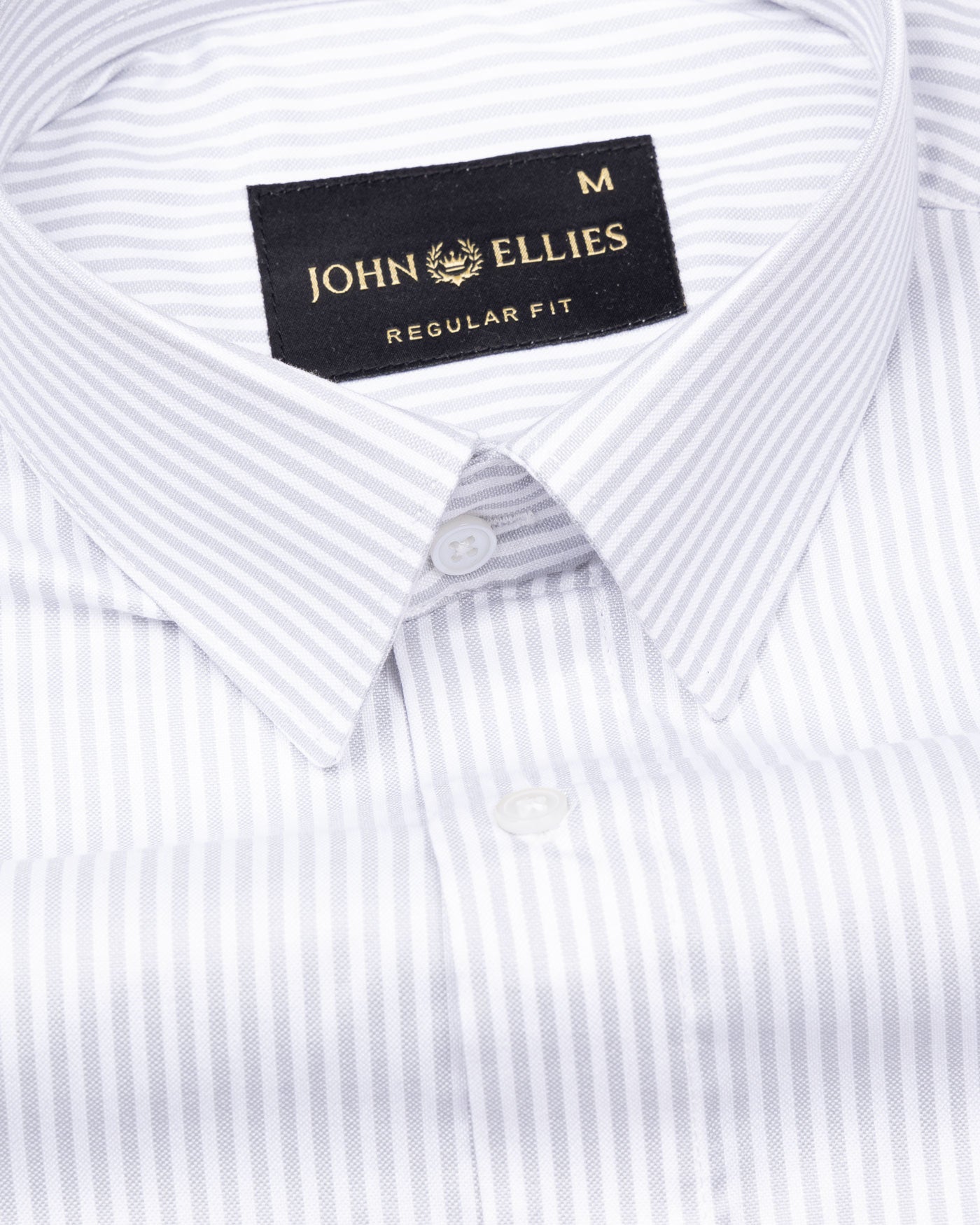 Silver Stripe Oxford Cotton Shirt - John Ellies