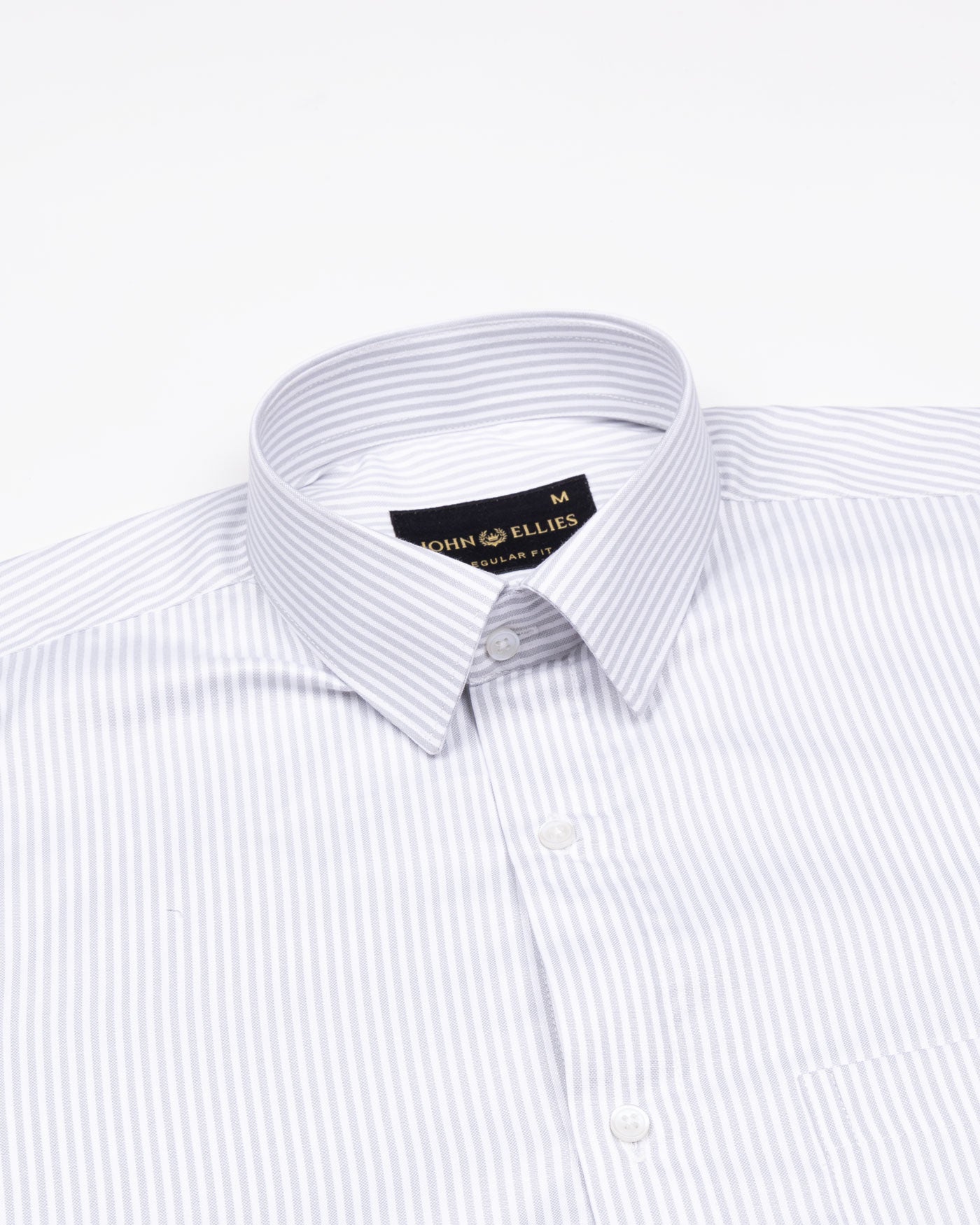 Silver Stripe Oxford Cotton Shirt - John Ellies